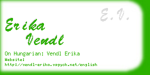 erika vendl business card